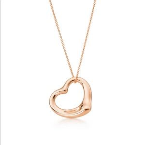 Tiffany open heart necklace (rose gold)